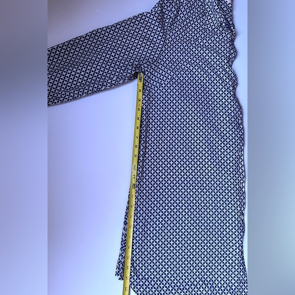 Victoria Secret Nightshirt Cotton Collared  Sz Large Button-Up Blue-White - Picture 10 of 10